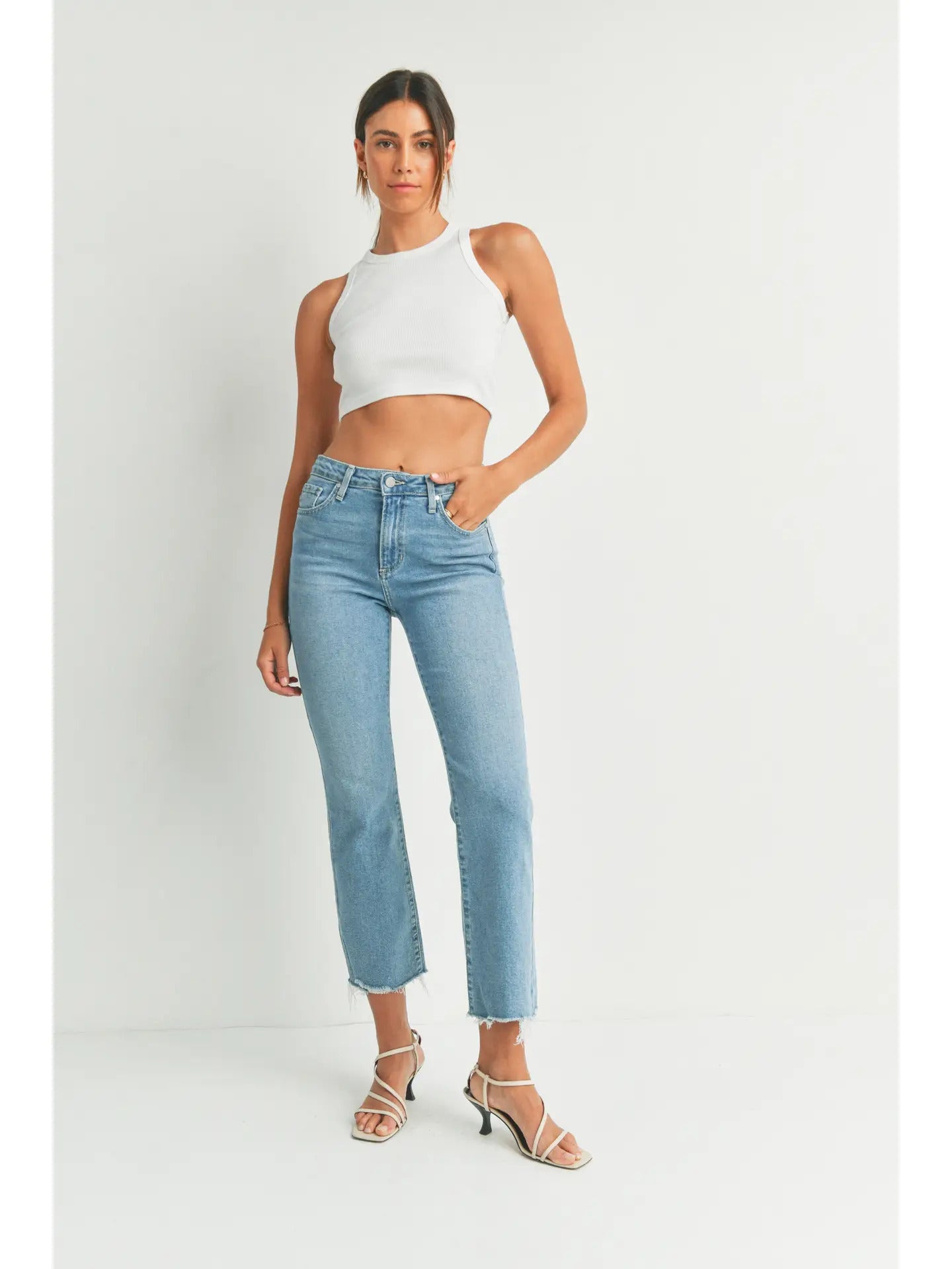 Just Black Denim Vintage Cropped Flare