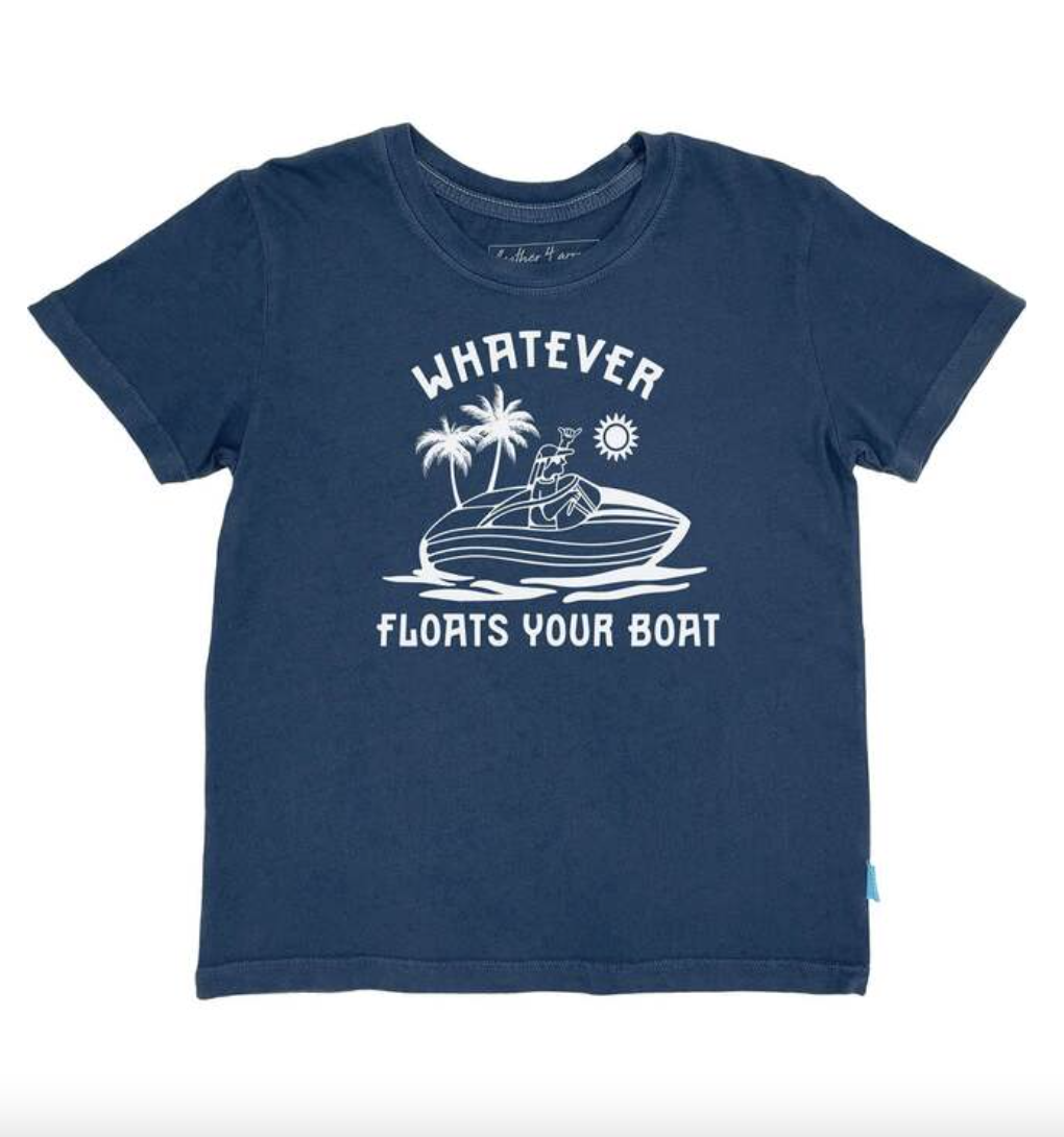 Feather 4 Arrow Floats Your Boat Vintage Tee in Navy
