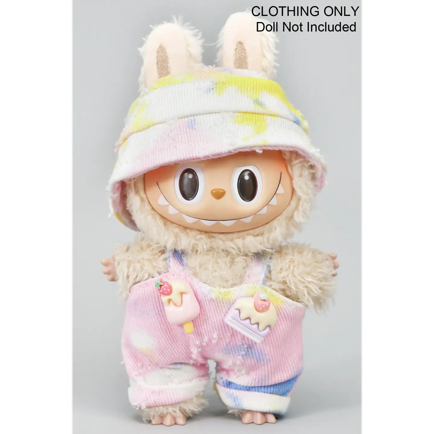 Tye Dye Denim Bucket Hat Labubu Outfit Only Pink