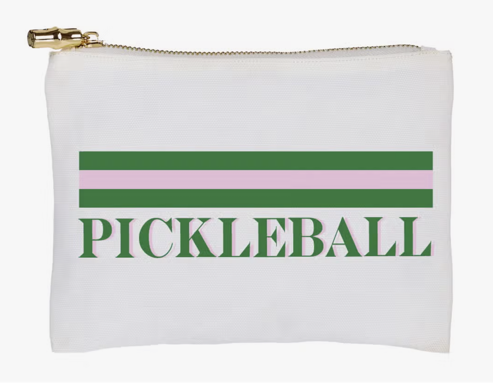 Toss Designs Green & Pink Pickleball Cosmetic Bag