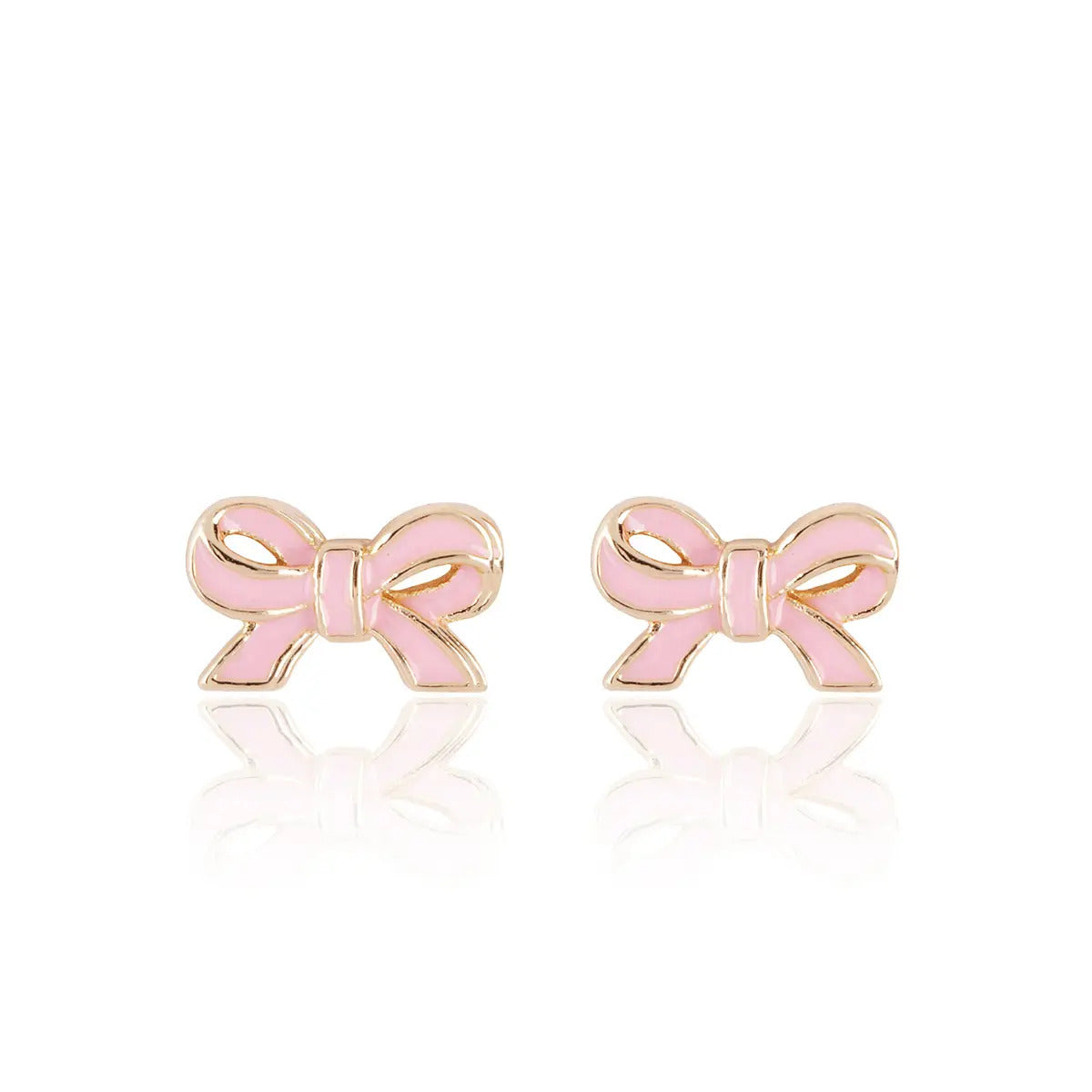 Pink Bow Earrings