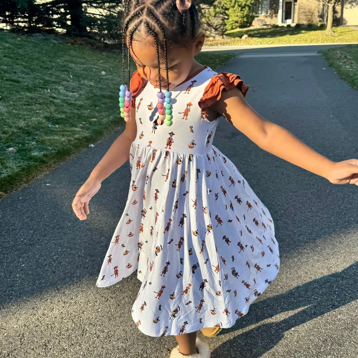 Flutter Sleeve Pirate Dress