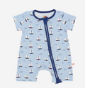 Petite Hailey Bamboo Sailboat Zipper Romper
