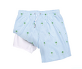 Bermies Palm Stripes Compression Lined Swim Trunks