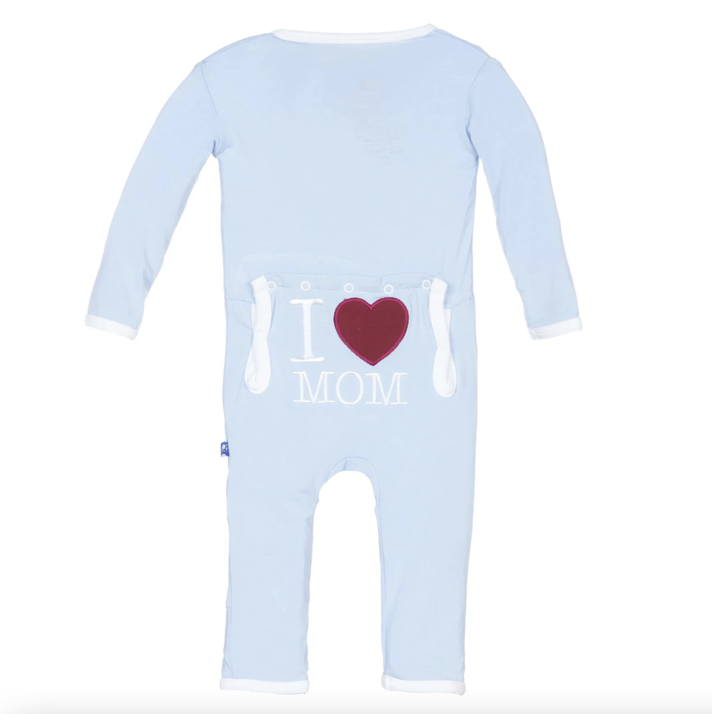 KicKee Pants Pond I Love Mom Applique Coverall