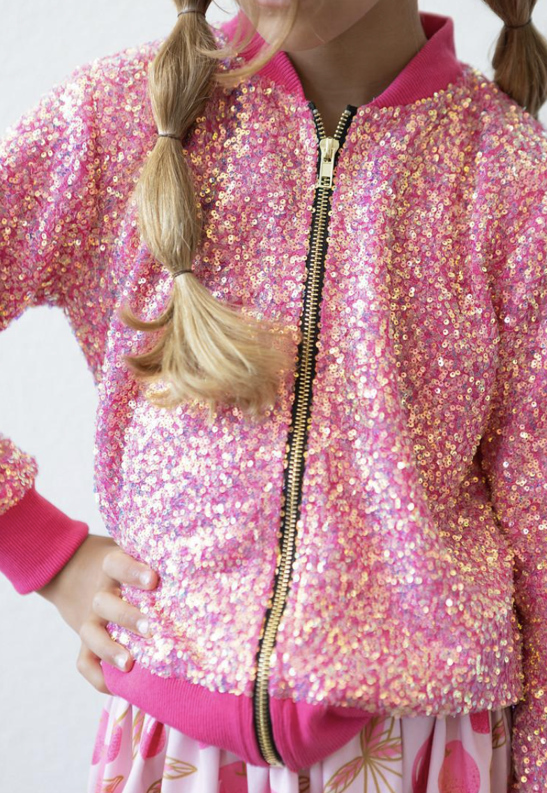 Mila & Rose Hot Pink Sequin Jacket