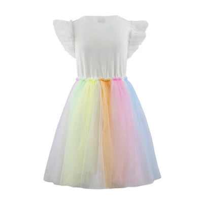 Lola & The Boys Crystal Rainbow Tulle Dress