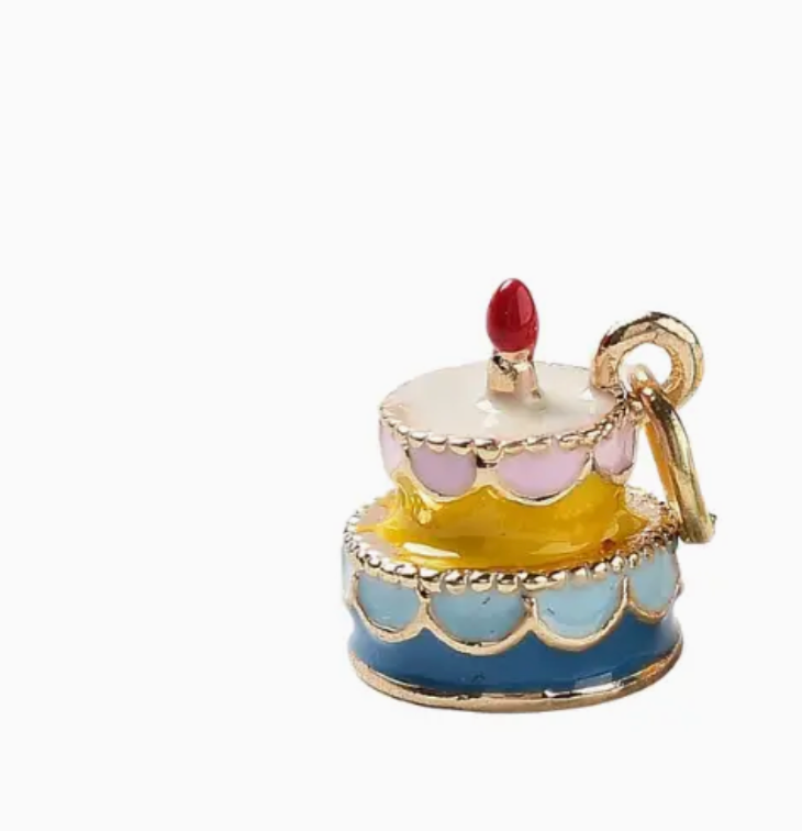 Gold Sweet Wishes Cake Charm