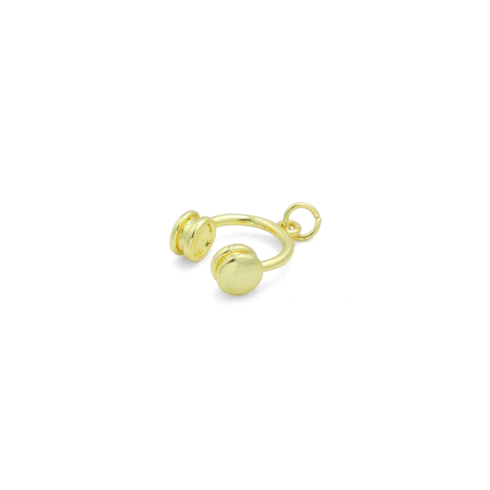 Gold Headphone Shape Charm