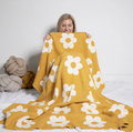 Pink Lemonade Tuscan Sun Thick Thin Flower Blanket