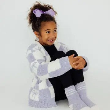Mila Rose Lavender/Coconut Sporty Cozy Socks