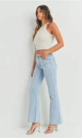 Just Black Denim Light High Rise Scissor Cut Flare