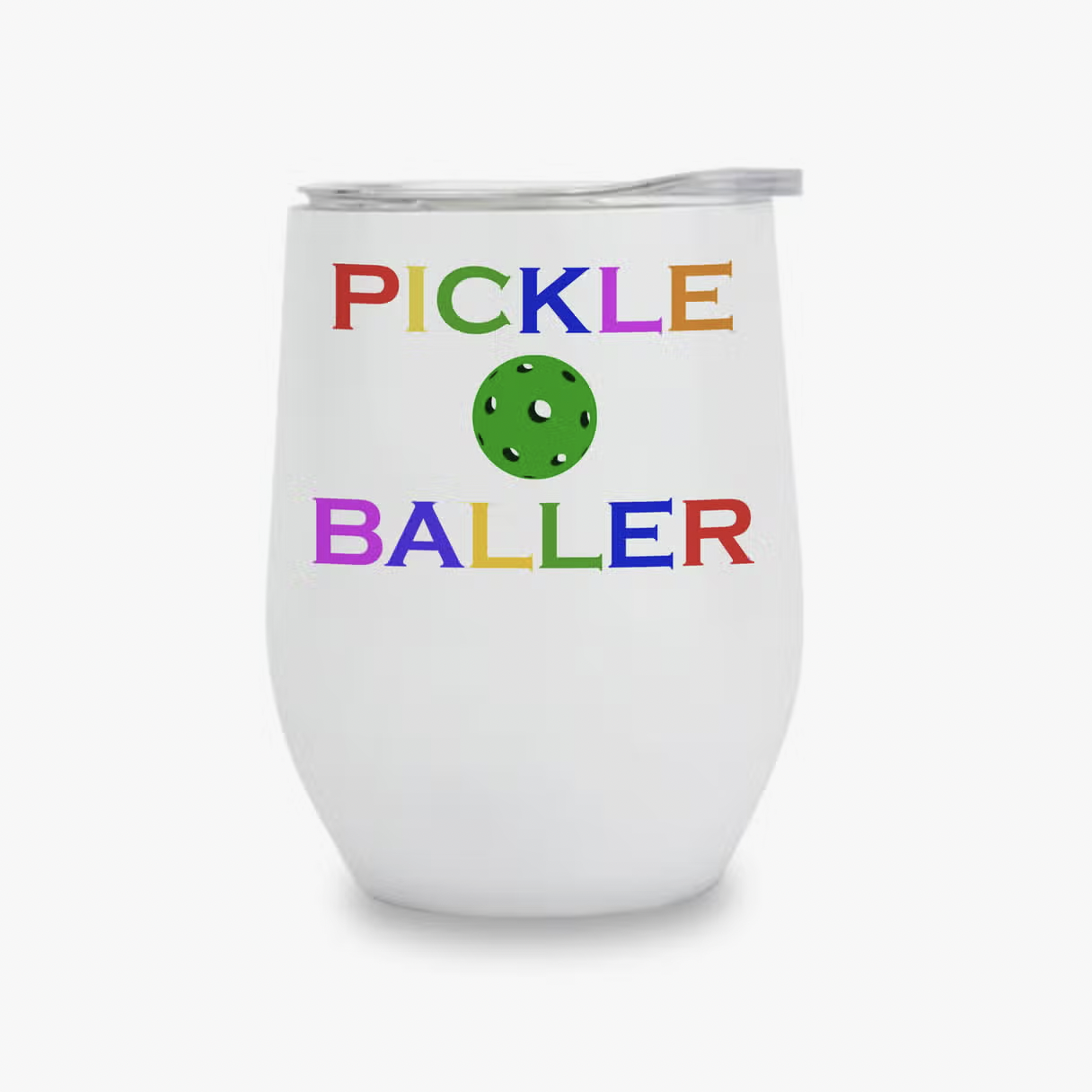 Toss Designs Pickleballer Rainbow Insulated Wine Tumbler