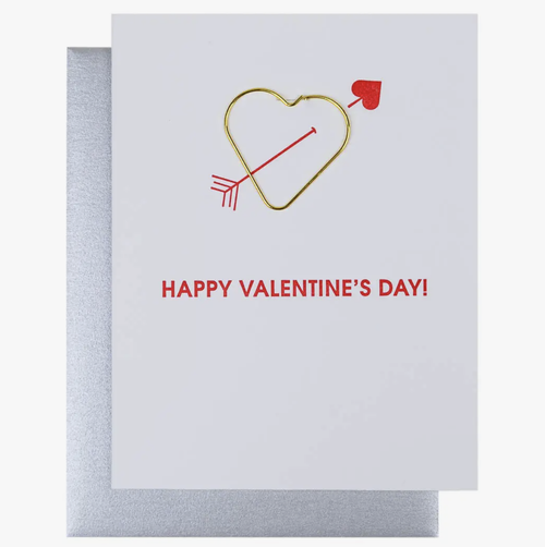 Chez Gagne Happy Valentine's Day Heart Paperclip Card
