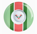 Godinger Pickle Ball Striped Melamine Chip-N-Dip