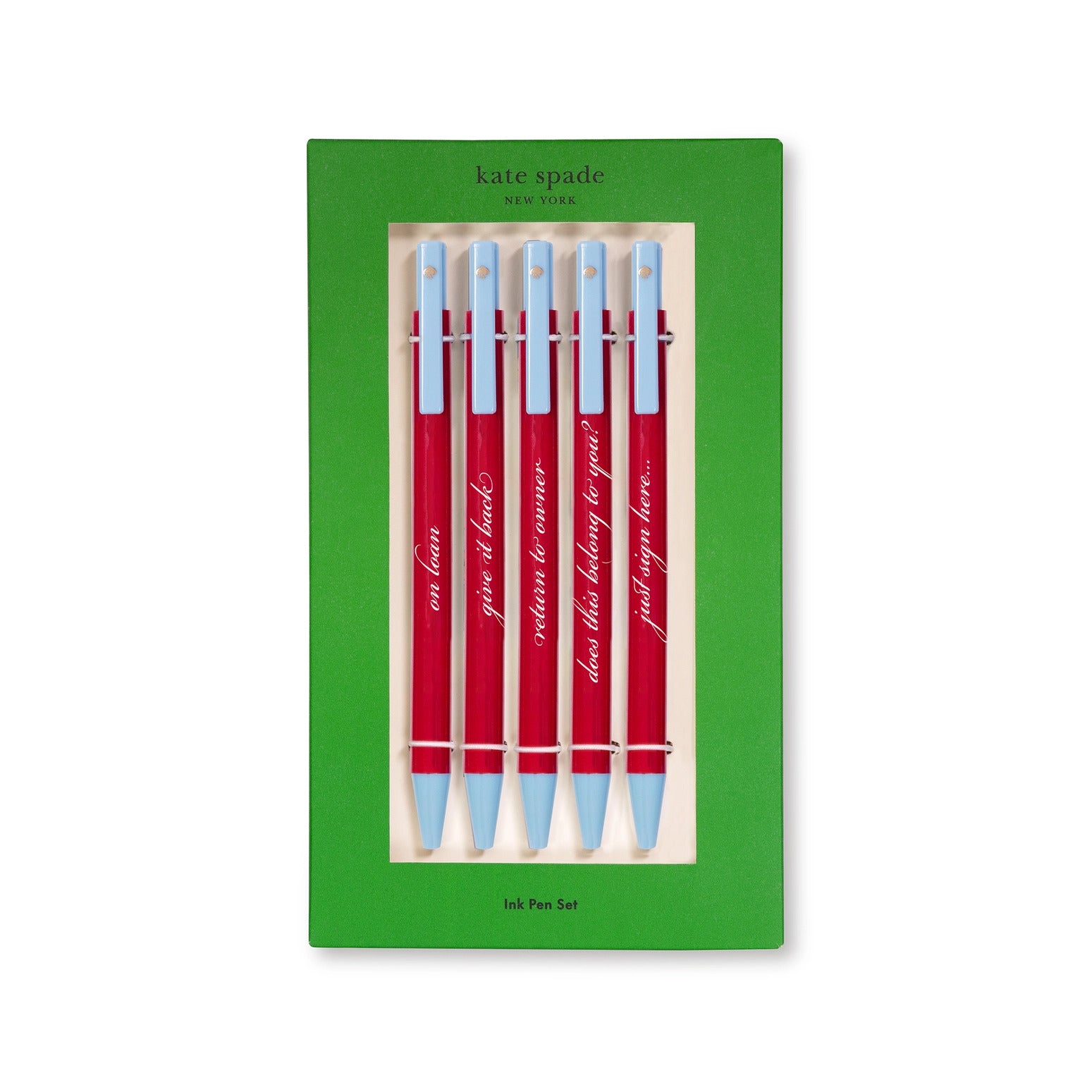 Kate Spade Click Pen Set, Sign Here