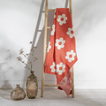 Pink Lemonade Crimson Thick Thin Flower Blanket