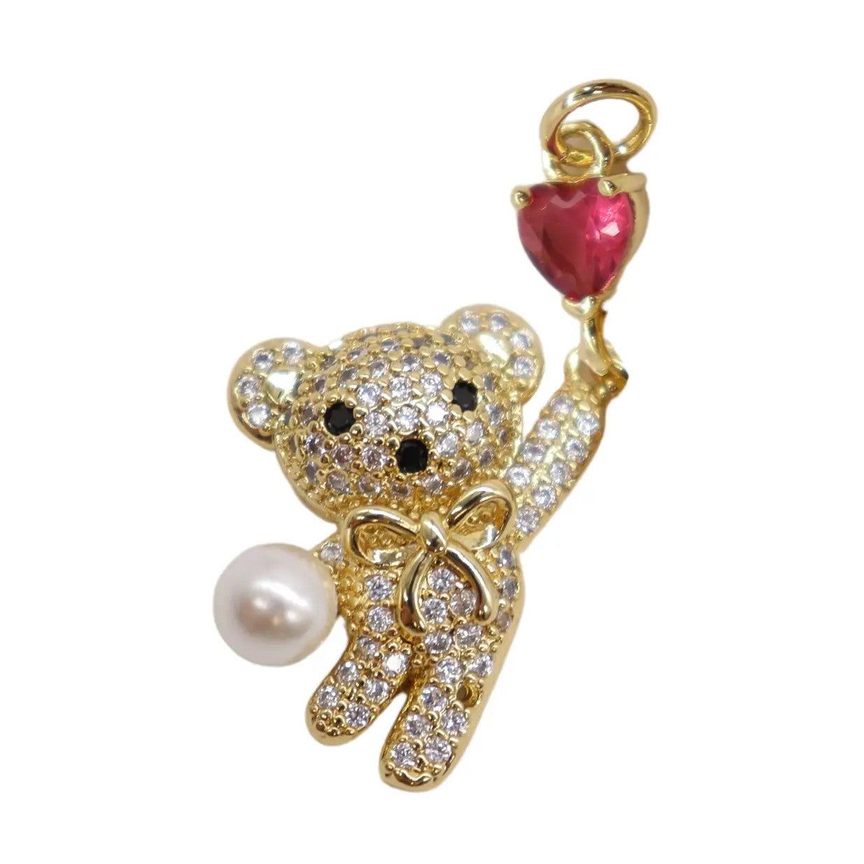 Gold Teddy Bear of Love Charm
