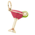 Enamel Cosmopolitan Charm in Pink