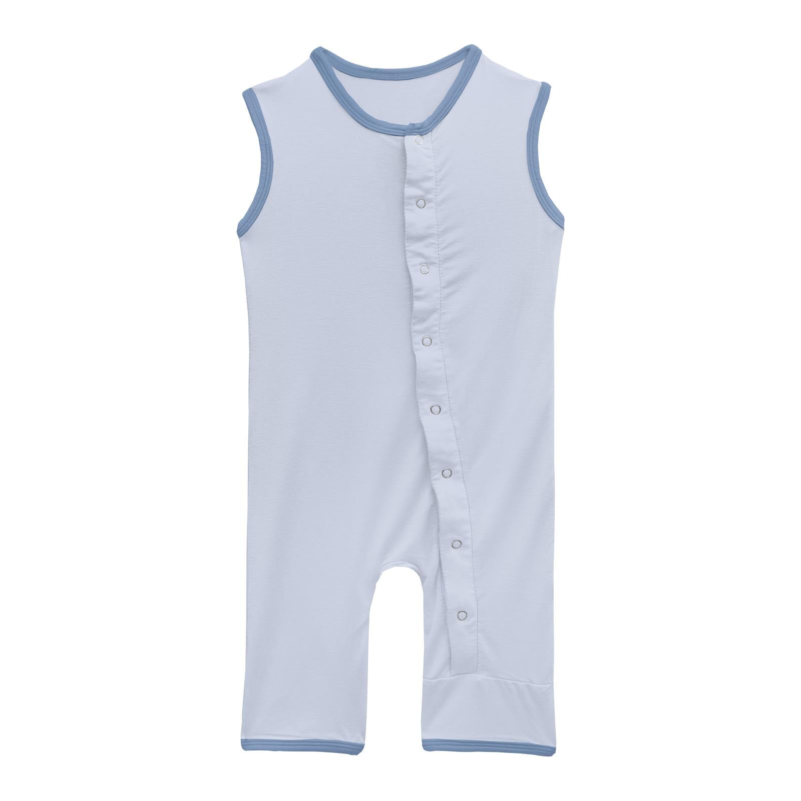 KicKee Pants Dew with Dream Blue Tank Romper