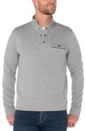 Liverpool Mens Neck Snap Placket Pullover