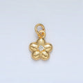 24K Gold Filled Mini Cz Daisy Flower Charm