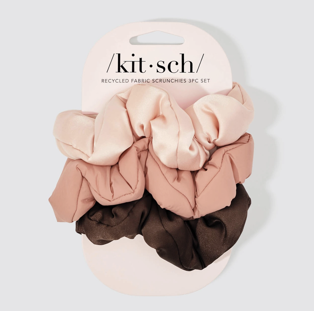 Kitsch Cloud Scrunchies 3pc Set - Rosewood