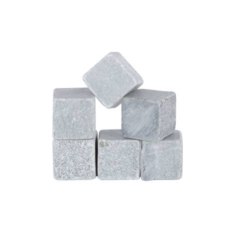 Viski Glacier Rocks Set of 6 Soapstone Cubes