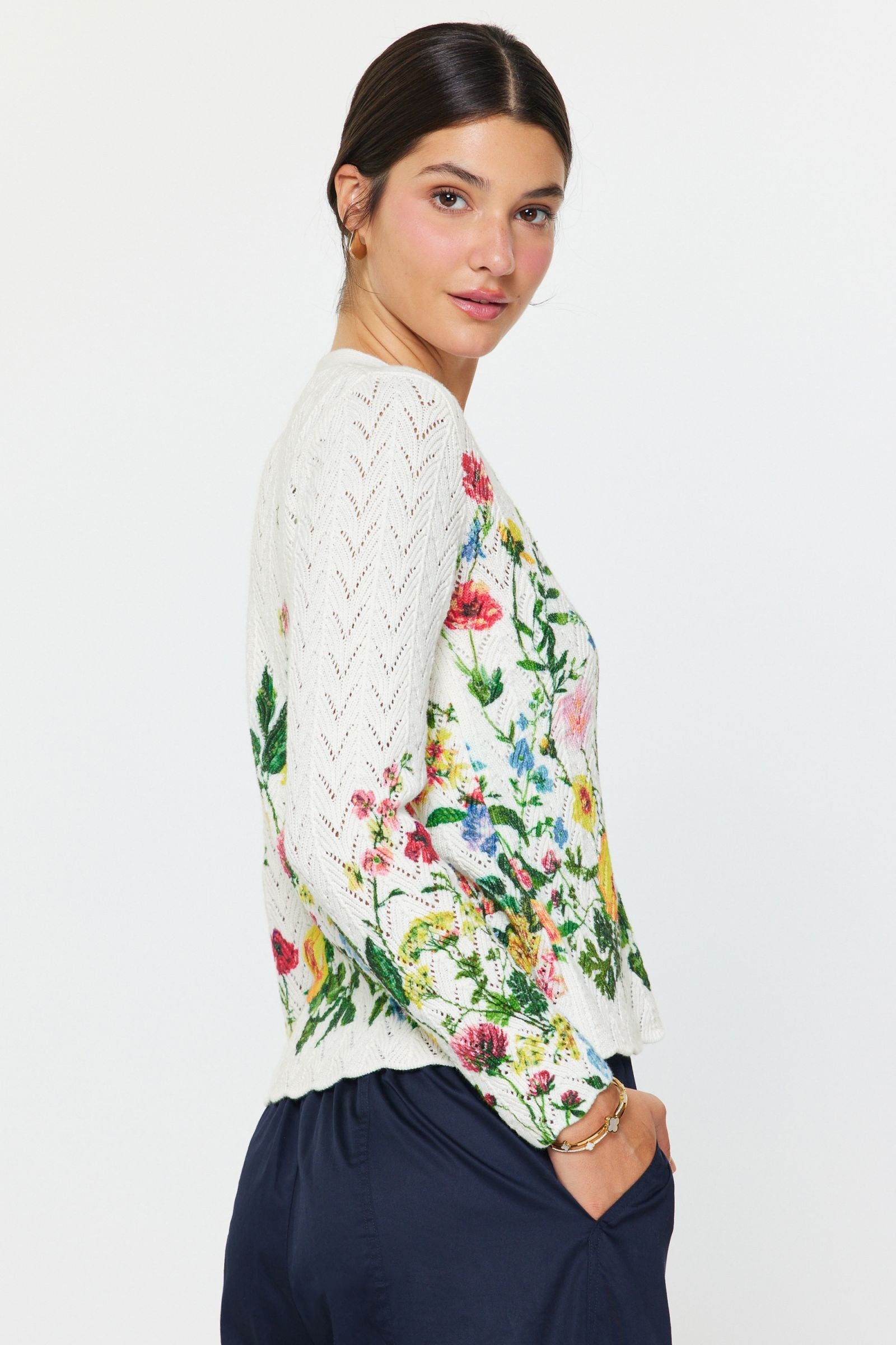 Current Air Floral Cardigan