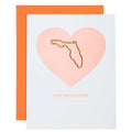 Love from Florida - Paper Clip Letterpress Greeting Card