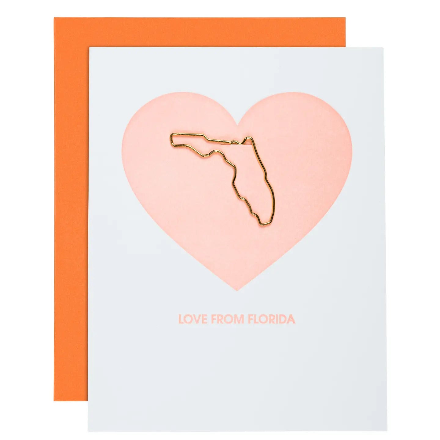 Love from Florida - Paper Clip Letterpress Greeting Card