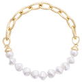 Canvas Style Seraphina Half Linked Pearl Bracelet in Ivory