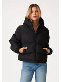 Lovestitch Long Sleeve Zip-Up Hooded Puffer Jacket
