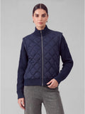 Current Air Quilted Sweater Mixed Media Jacket