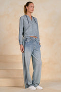 Elan Jojo Denim Track Sweatpants