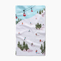 Geometry Winter Skiing Trip Tea Towel