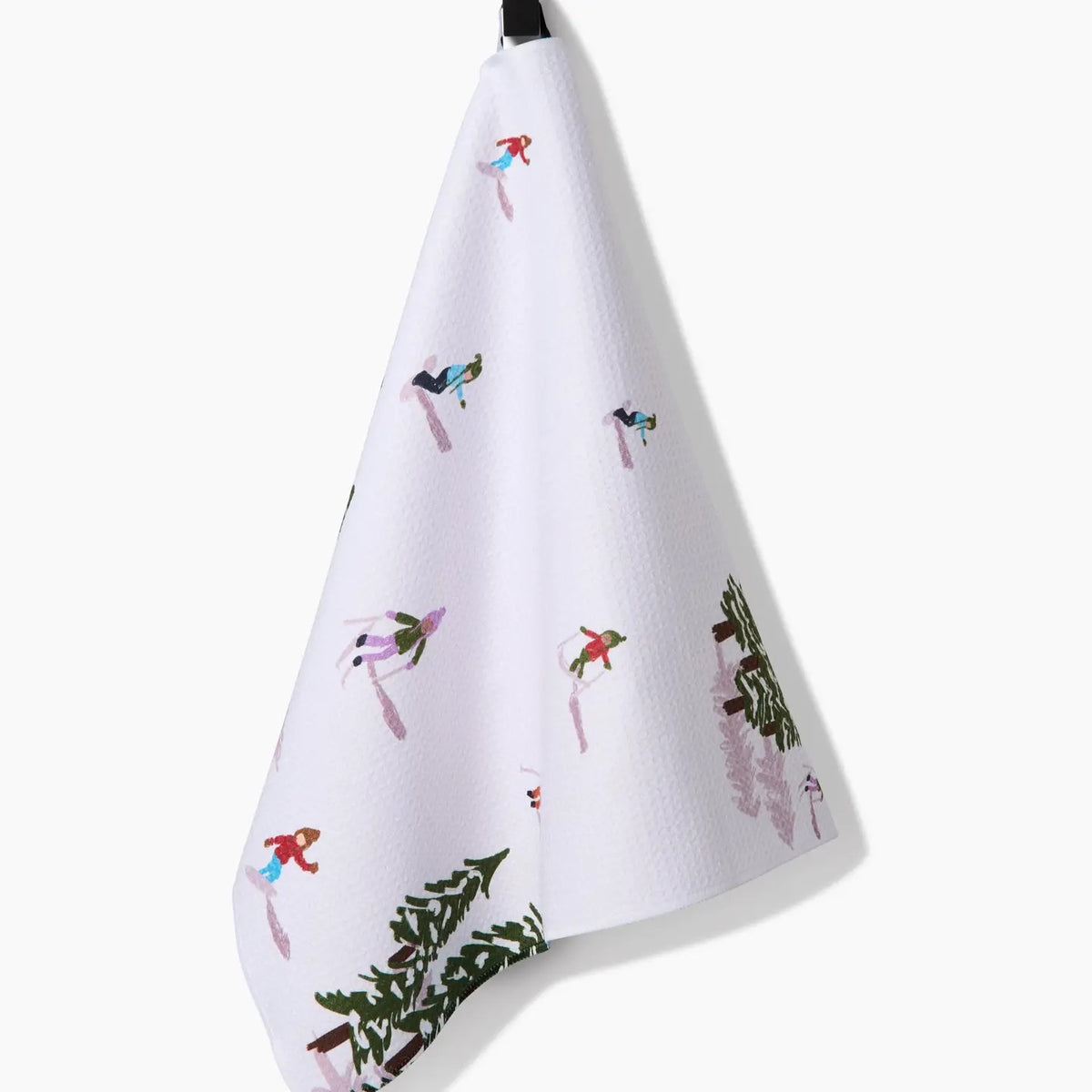Geometry Winter Skiing Trip Tea Towel